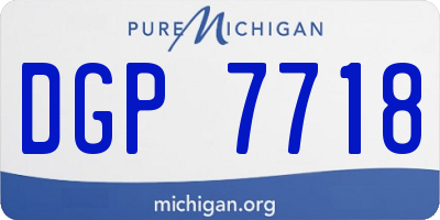 MI license plate DGP7718