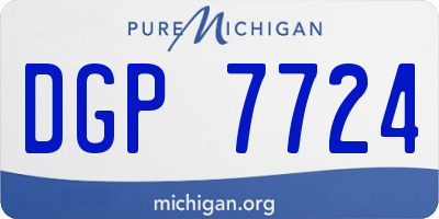 MI license plate DGP7724