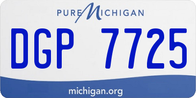 MI license plate DGP7725