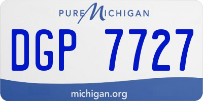 MI license plate DGP7727