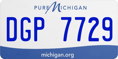 MI license plate DGP7729