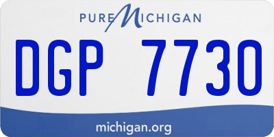 MI license plate DGP7730