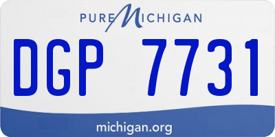 MI license plate DGP7731