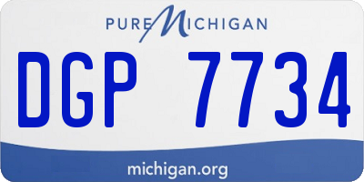 MI license plate DGP7734