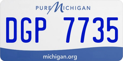 MI license plate DGP7735