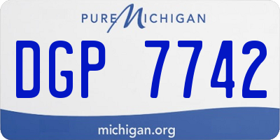 MI license plate DGP7742