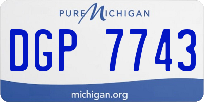 MI license plate DGP7743