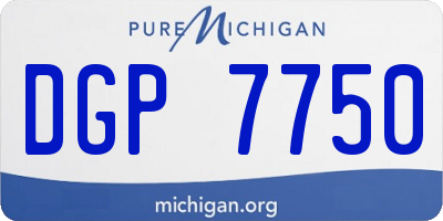 MI license plate DGP7750