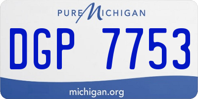 MI license plate DGP7753