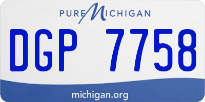 MI license plate DGP7758