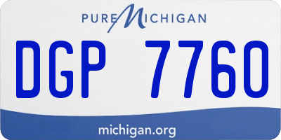 MI license plate DGP7760