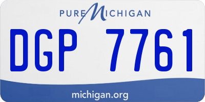 MI license plate DGP7761