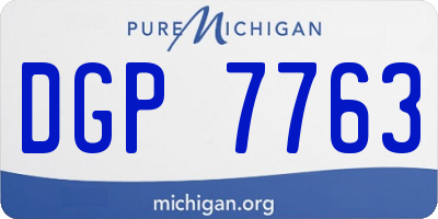 MI license plate DGP7763