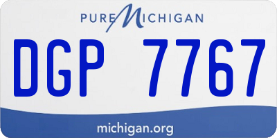 MI license plate DGP7767
