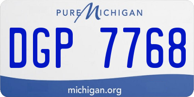 MI license plate DGP7768