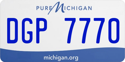 MI license plate DGP7770