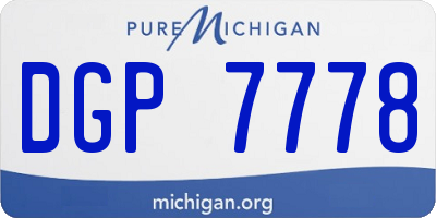 MI license plate DGP7778