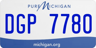 MI license plate DGP7780