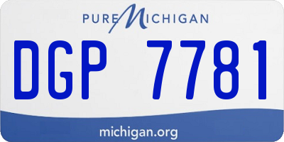 MI license plate DGP7781