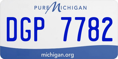 MI license plate DGP7782