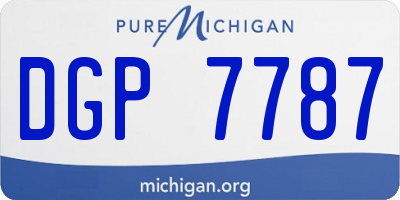 MI license plate DGP7787