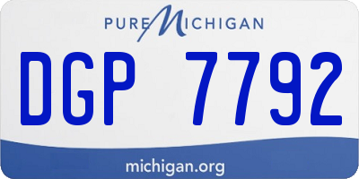 MI license plate DGP7792