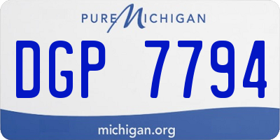 MI license plate DGP7794