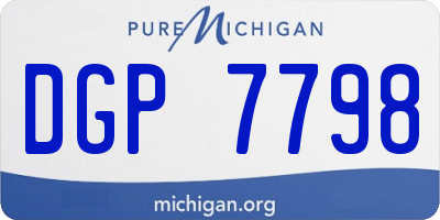 MI license plate DGP7798