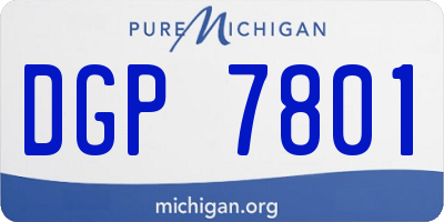 MI license plate DGP7801