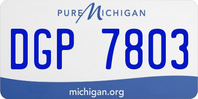 MI license plate DGP7803