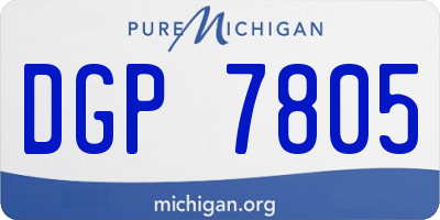 MI license plate DGP7805