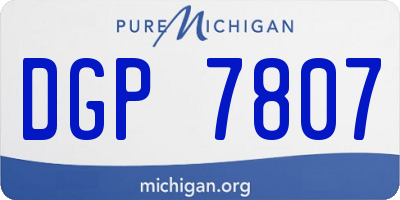 MI license plate DGP7807