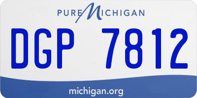 MI license plate DGP7812