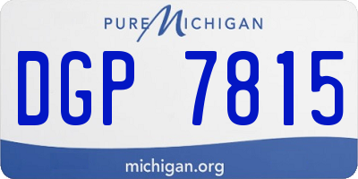 MI license plate DGP7815