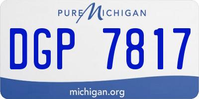 MI license plate DGP7817