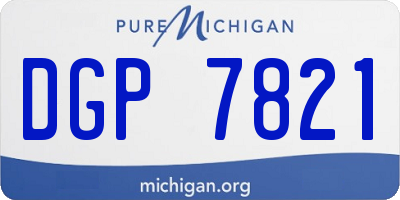 MI license plate DGP7821