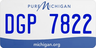 MI license plate DGP7822