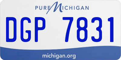 MI license plate DGP7831