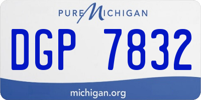 MI license plate DGP7832