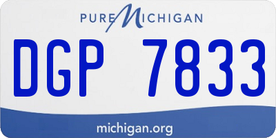MI license plate DGP7833