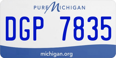 MI license plate DGP7835