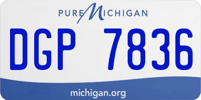 MI license plate DGP7836