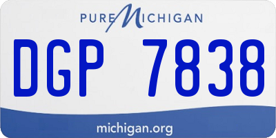 MI license plate DGP7838