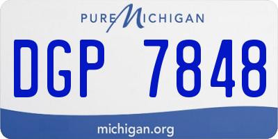 MI license plate DGP7848