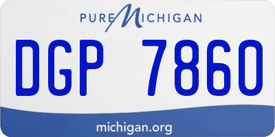 MI license plate DGP7860