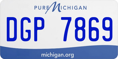 MI license plate DGP7869