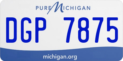 MI license plate DGP7875