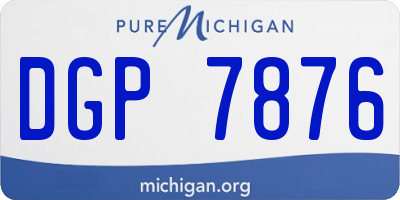 MI license plate DGP7876