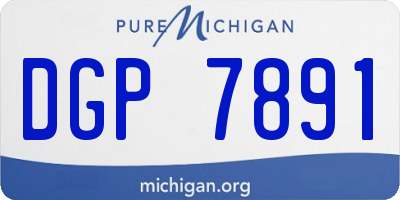 MI license plate DGP7891