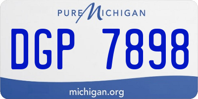 MI license plate DGP7898